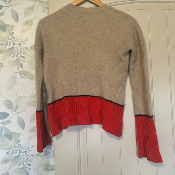 Red and Tan Women's Sweater - Picture 2 of 4